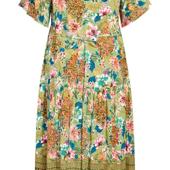 Loralette Sage Floral Maxi Dress - 14/16 with POCKETS - Picture 4 of 7